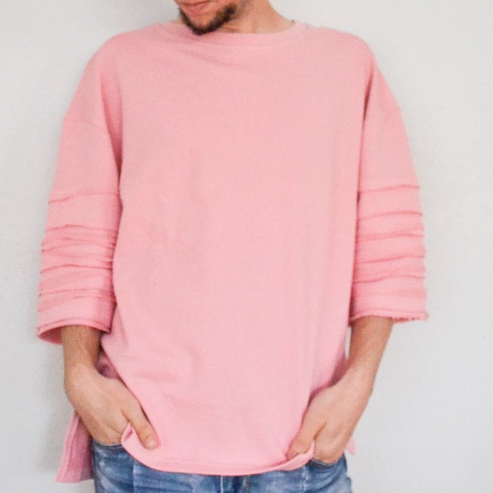 Scalloped Sleeve Oversized Top